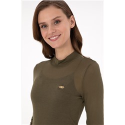 Kadın Haki Sweatshirt