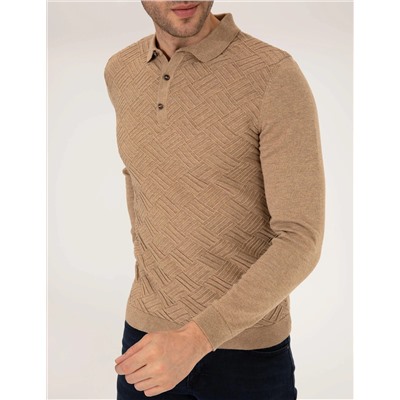 Kahverengi Slim Fit Kazak