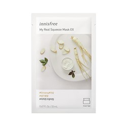 My Real Squeeze Mask-Ginseng, Тканевая маска с экстрактом женьшеня