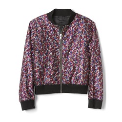 Sequin flight jacket