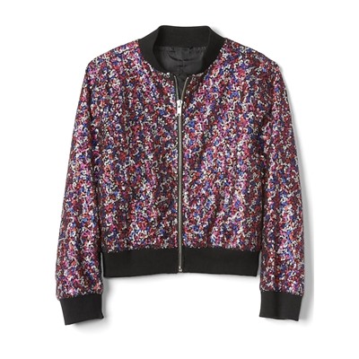Sequin flight jacket