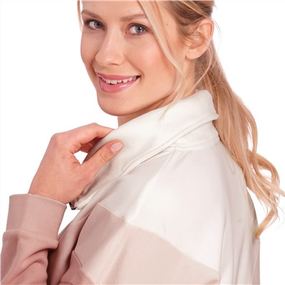 Damen Sweatshirt mit Troyerkragen