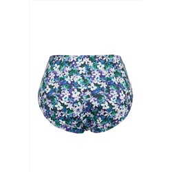Çok Renkli Çiçek Desenli Pareolu 2'li Set Büyük Beden Bikini Altı TBBSS25CR00003