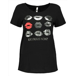 Damen T-Shirt - Glitzer-Print