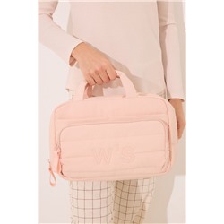Neceser grande acolchado rosa