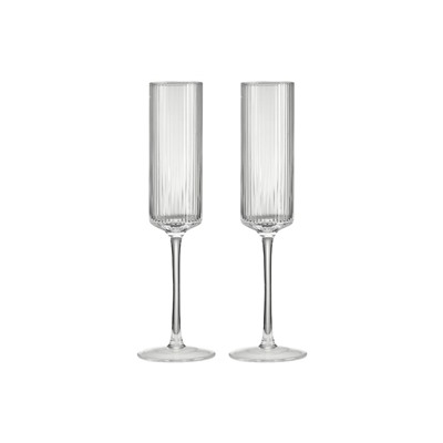 Бокал для шампанского, 200 мл, 2 шт, стекло хрустальное, Полосы, Modern Classic, 62714