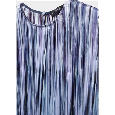 Vestido plisado tie-dye