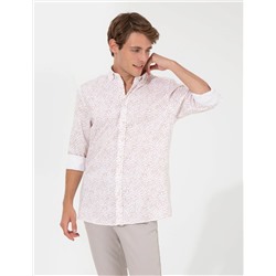 Açık Kahverengi Slim Fit Uzun Kollu Gömlek