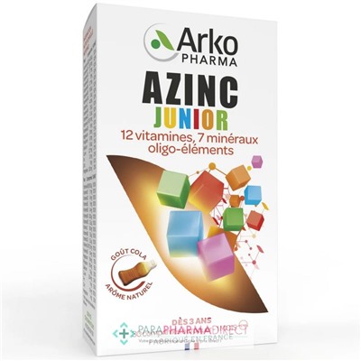ArkoPharma Azinc Junior - Goût Cola 30 comprimés à Croquer