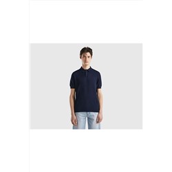 United Colors of Benetton Erkek Lacivert Polo Yaka Triko T-Shirt Lacivert 123P1094U300Q