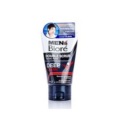 Двойной скраб для мужчин от черных точек Biore 100 гр / Biore Mens Double Scrub Deep Clean Facial Foam 100g