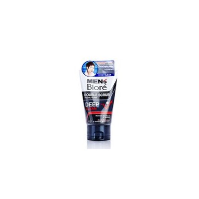 Двойной скраб для мужчин от черных точек Biore 100 гр / Biore Mens Double Scrub Deep Clean Facial Foam 100g