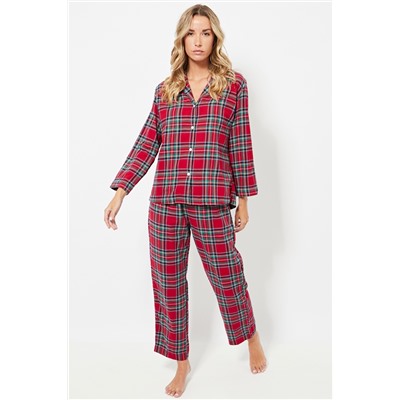 Pantalón de pijama cintura alta - Rojo
