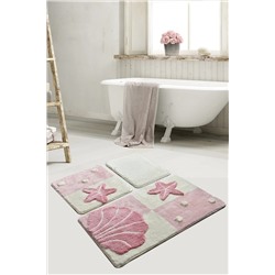 Chilai Home DENIZ YILDIZI PEMBE 3 LU SET Klozet Takımı 8682125935560