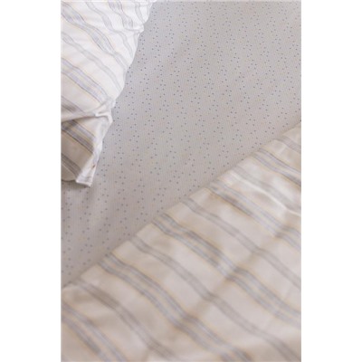 Avery King Size %100 Pamuk Ranforce Baskılı Nevresim Takımı - Mavi/Sarı