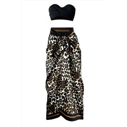 Bolder, Lana-Leopar Desen Pareo Iç Göstermeyen Parlak Kumaş-95cm*145cm
