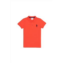 Erkek Çocuk Kırmızı Basic Polo Yaka T-Shirt