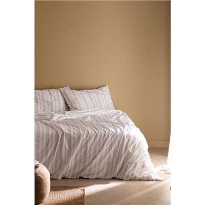 Avery King Size %100 Pamuk Ranforce Baskılı Nevresim Takımı - Mavi/Sarı
