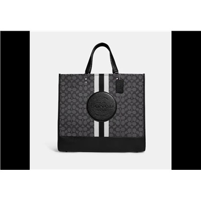 Dempsey Tote 40 In Signature Jacquard With Stripe And Coach Patch