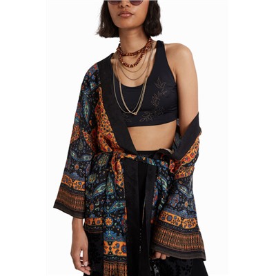 Kimono étnico borlas