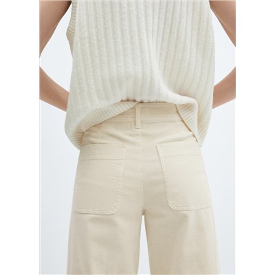Pantalón culotte pana
