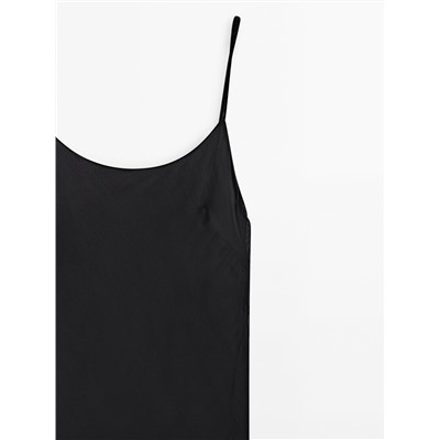 Vestido largo georgette tirantes -Studio