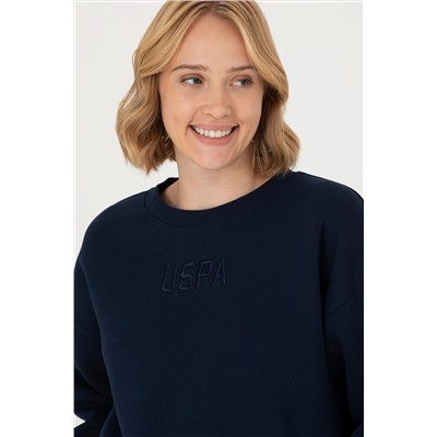 Kadın Lacivert Bisiklet Yaka Sweatshirt