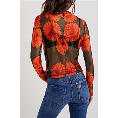 Camiseta tul floral