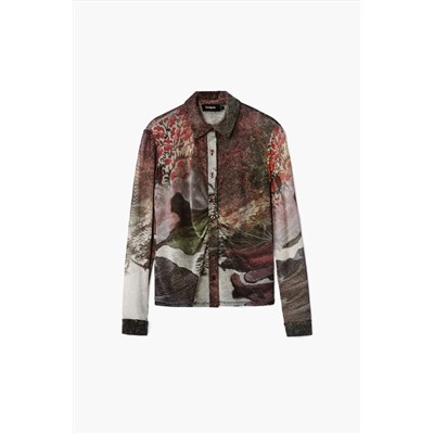 Camiseta manga larga bosque otoñal