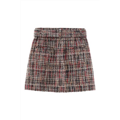 Falda recta Negro y beige