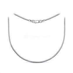 Цепь из серебра родированная - Снейк, 50 см 925 пробы 2108R140L50