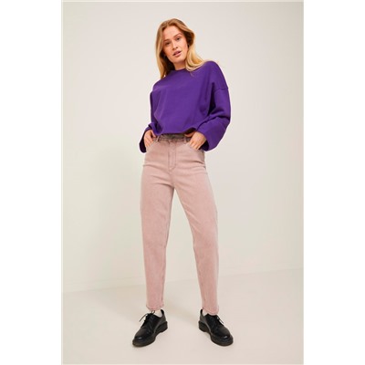 Vaquero mom Gris-rosa