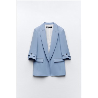 BLAZER WITH ROLLED-UP SLEEVES