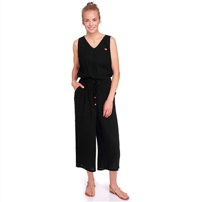 Damen Jumpsuit in Crepp-Optik