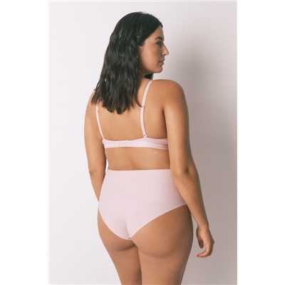 Braga alta clásica microfibra rosa