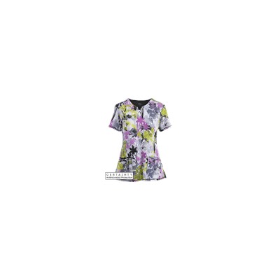 Cherokee Infinity Scrubs Tropical Tendencies Antimicrobial Print Top