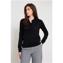 Свитер поло черный TR0498