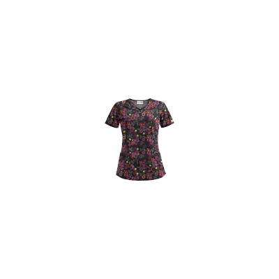 UA Mystic Garden Black Print Scrub Top