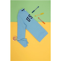 Çocuk Mavi Basic Bisiklet Yaka Sweatshirt