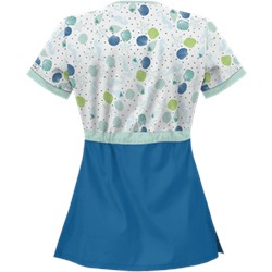 UA Day At The Beach Navy Mock Wrap Print Scrub Top