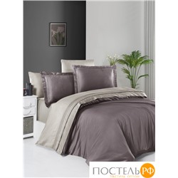 Постельное белье (Сатин де люкс) евро Serenity Iilac/beige