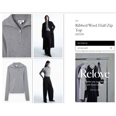 Женская водолазка с молнией на горловине CO*S