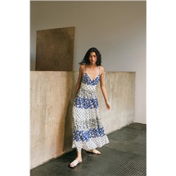 PATCHWORK PRINT PANEL DRESS