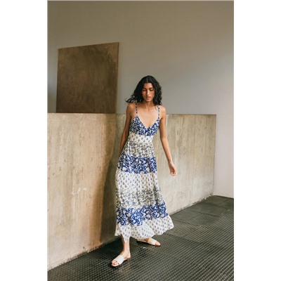PATCHWORK PRINT PANEL DRESS
