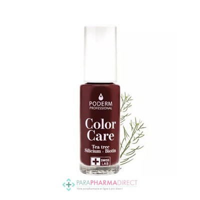 Poderm Vernis Color Care Rouge Noir 8 ml