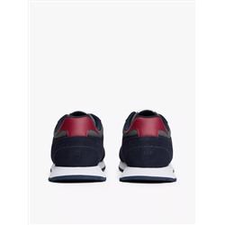 Mixed-Texture Suede Sneaker