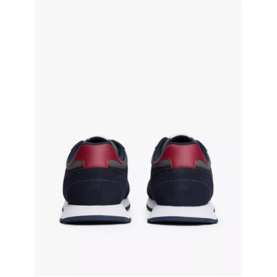 Mixed-Texture Suede Sneaker