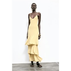 MIDI RUFFLE DRESS