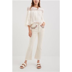 Blusa boho flecos