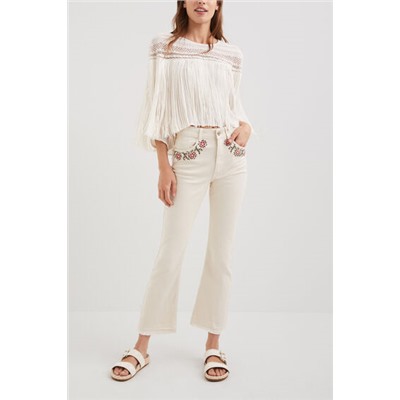 Blusa boho flecos
